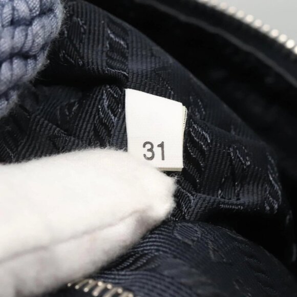PRADA Shoulder Bag Nylon Blue Silver Auth - Picture 12 of 16